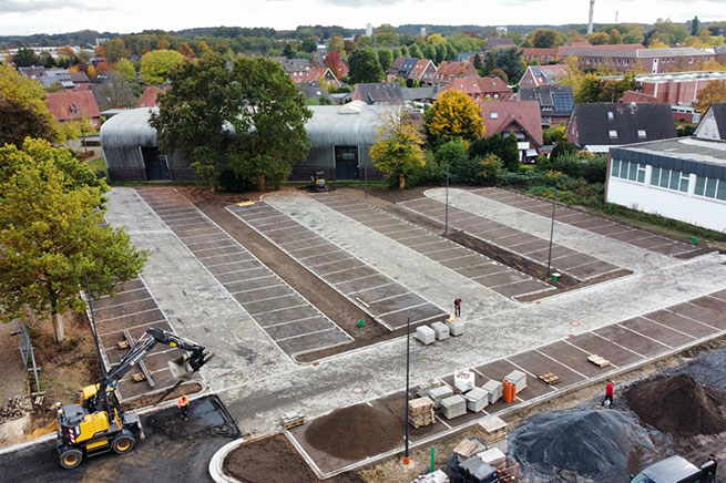 Huiskamp BV Winterswijk straatwerk Ahaus bovenaanzicht